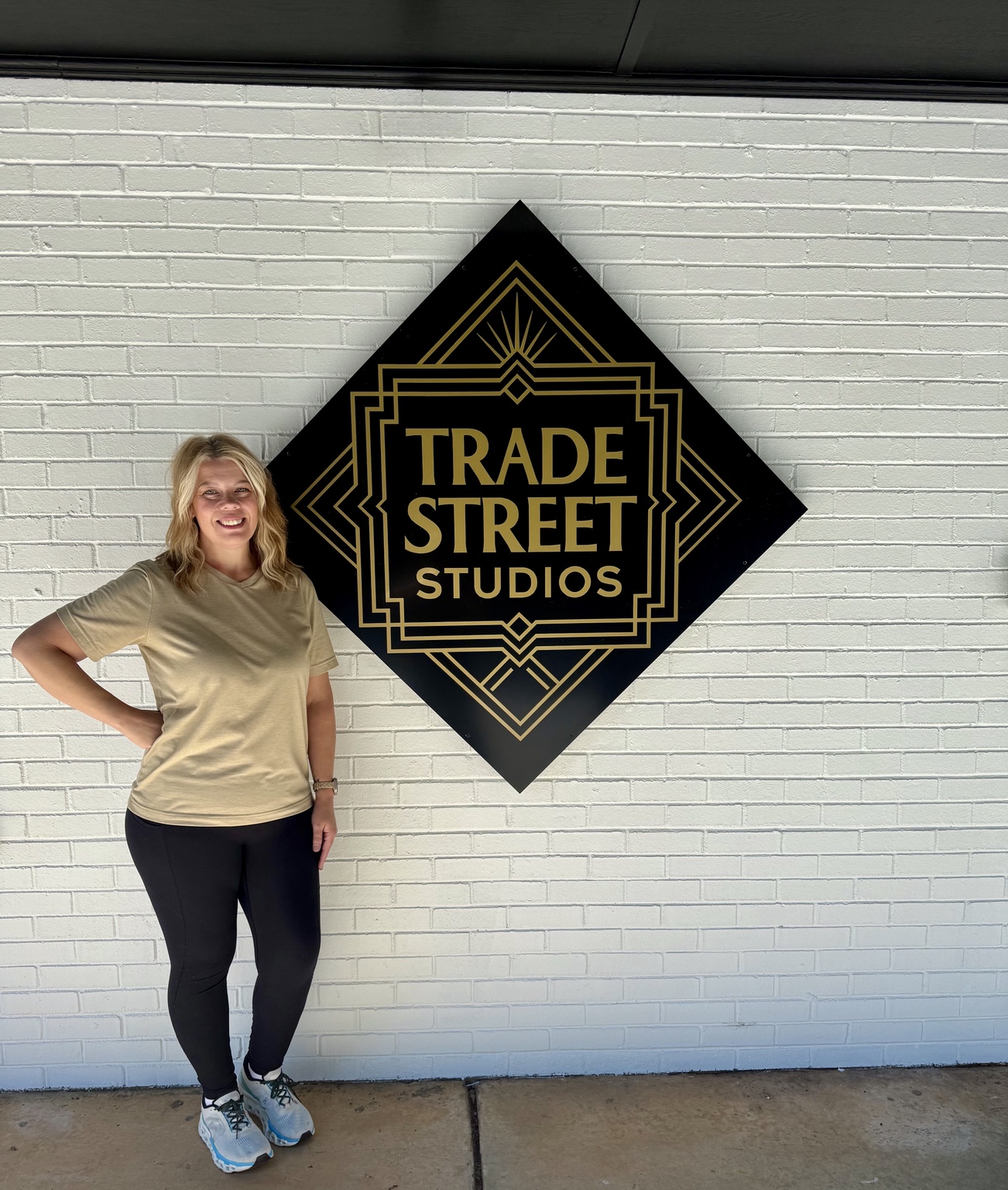 Jenny outside Trade Street Studios in Granite Falls, North Carolina